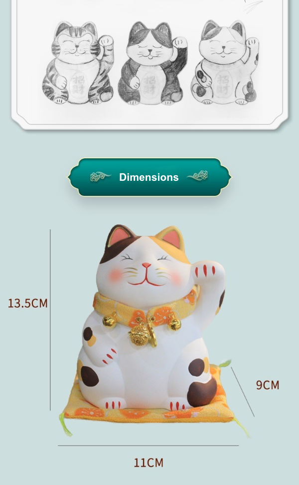 Japanese Lucky Cat Figurine  Attract Positivity & Embrace Good Luck –  Meowgicians™