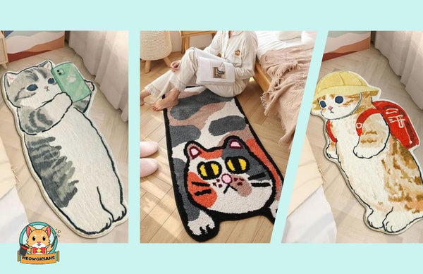 ten adorable cat rug and cat carpet ideas for cat lovers, cat mom and cat dad | Meowgicians