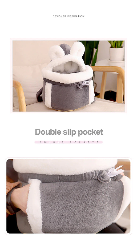 gray color warm cat carrier