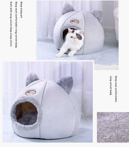 gray color totoro cat bed