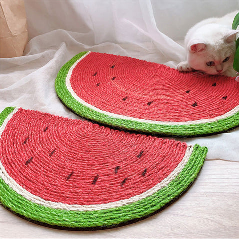 watermelon design cat scratch pad and laying cat bed