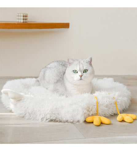 chicken design cat mattress made with fluffy felt