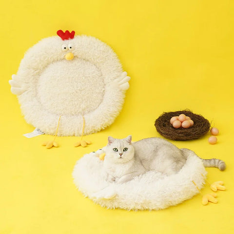 chicken design funny and calming bed for cats