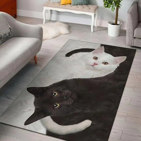 big size yin & yang cat carpet for living room from Meowgicians