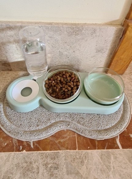 plastic cat bowls with water dispenser