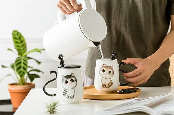 cat tea cup for cat dad and cat lover
