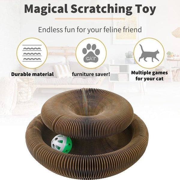 interactive cat scratching toy with organ style design