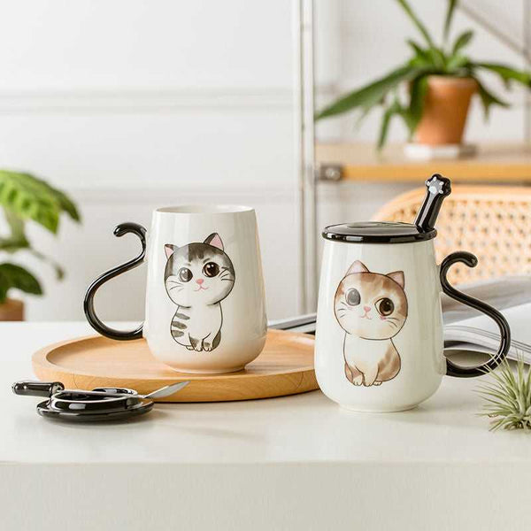 adorable cat coffee mug specially made for cat couple who love cat