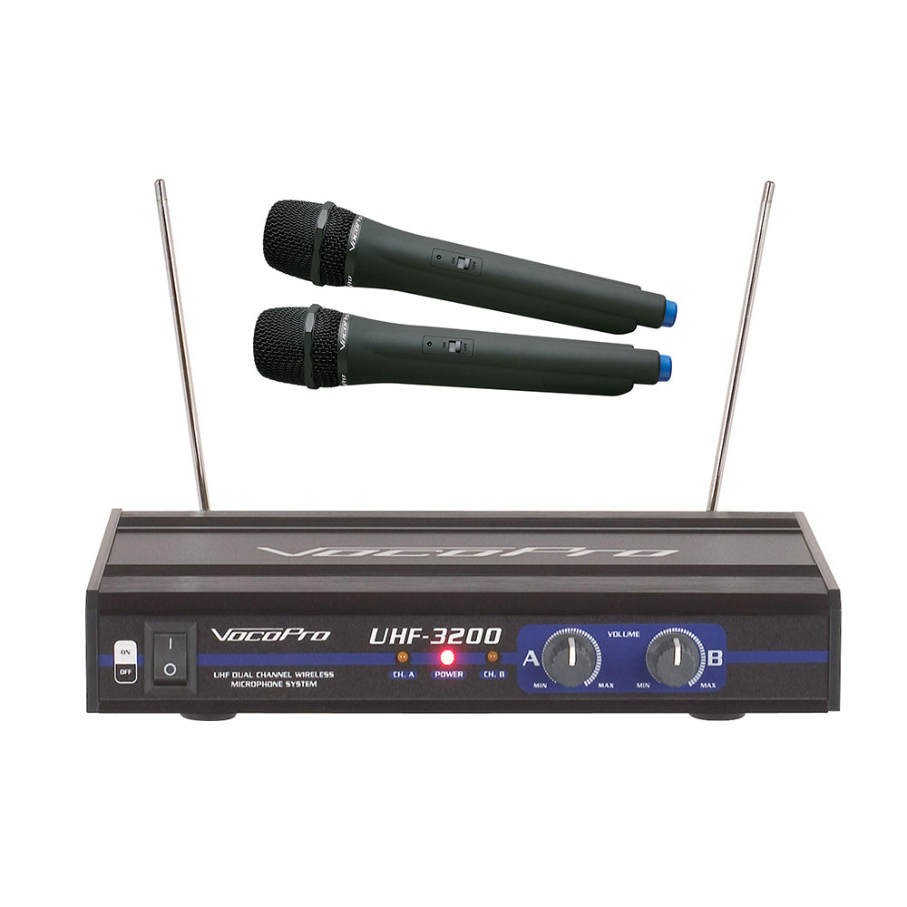 VOCOPRO | VHF-3300 2CH VHF Rechargeable Wireless Microphone – ABC