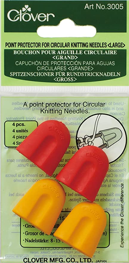 Tulip Knitting Needle Point Protectors Tulip Shape White - Large 2 Count