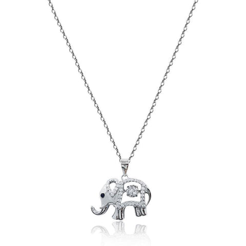 sterling silver elephant necklace