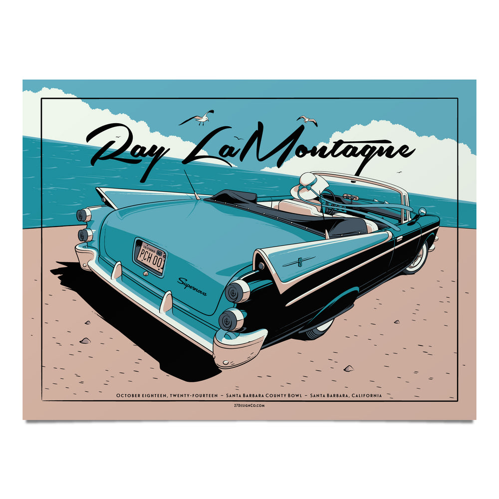 Ray LaMontagne Santa Barbara Gig Poster