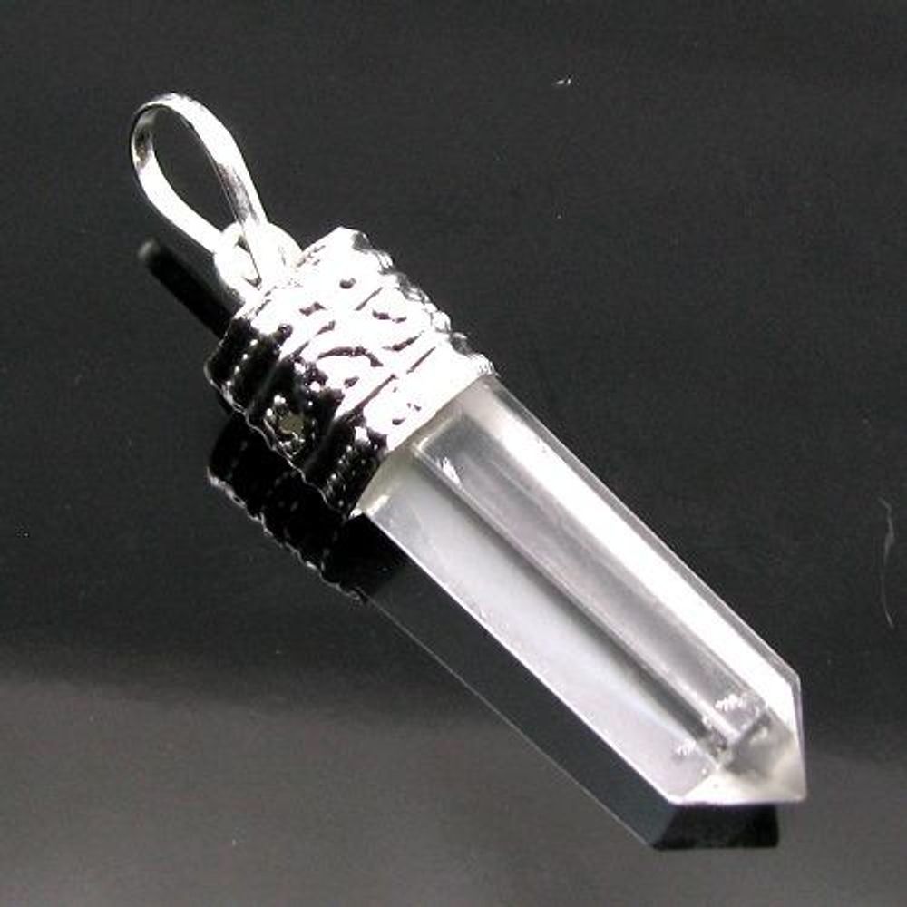 Amethyst Crystal Mini Bottle Gemstone Necklace for Essential Oil Perfu | El  Loro Jewelry & Gifts