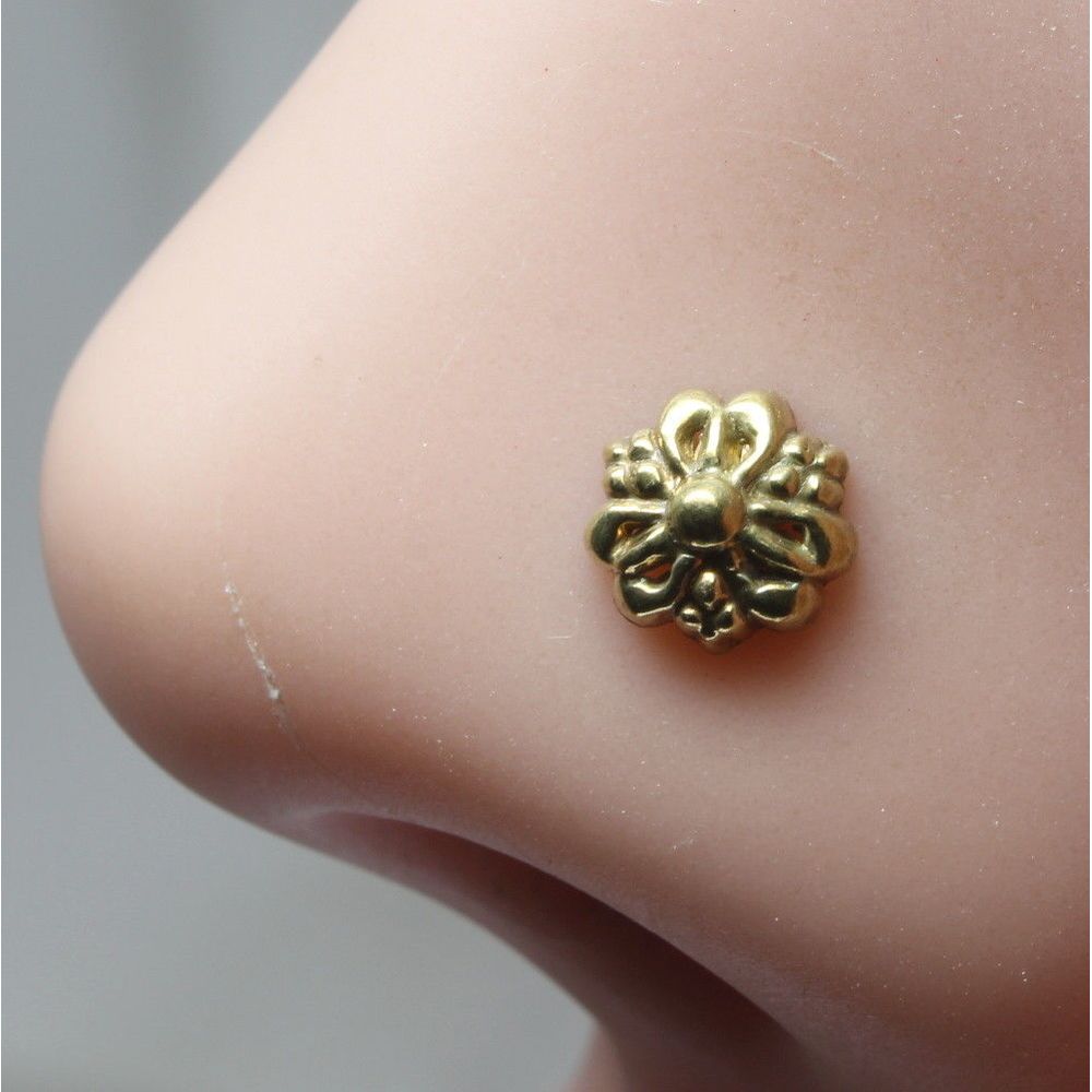 Bridal Nose Pin Indian Nose Ring Nath Nose Chain Nathini Wedding Body  Jewelry M6 | eBay