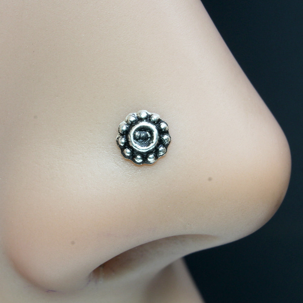 Inner Goddess Set Of Silver Hued Oxidized Nose Ring & Clip On Nose Pin – A  Local Tribe