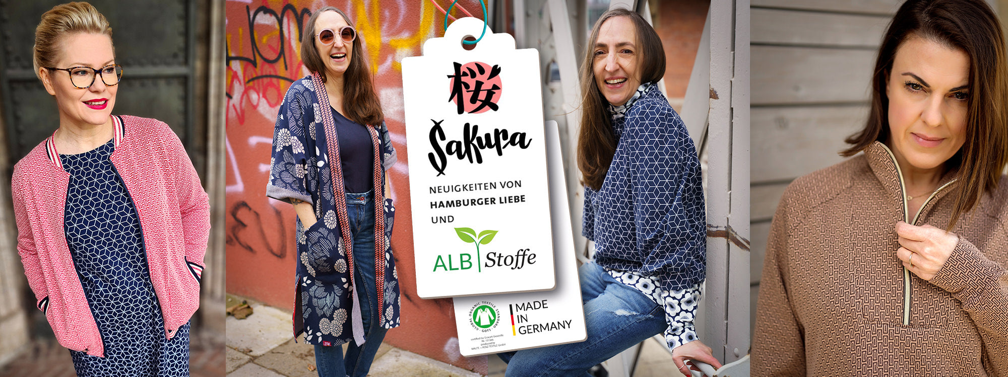 Sakura Hamburger Liebe Albstoffe Kollektion