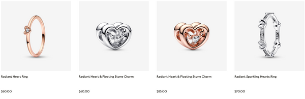 Radiant Heart & Floating Stone Charm