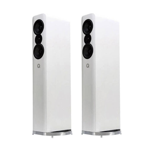 Q Acoustics 5040 Floorstanding Speaker Satin White (Single Speaker) - 2 x 5  Mid/Bass Drivers, 1 Tweeter - Stereo System for Home Entertainment