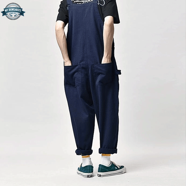 Navy Blue Dungarees Mens