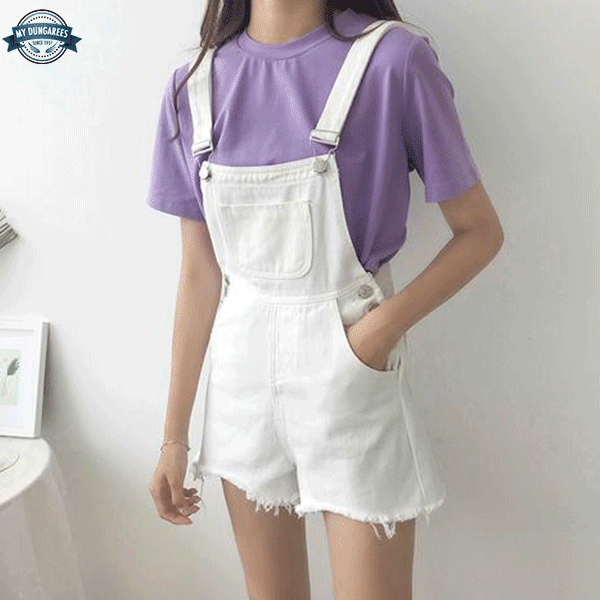 White Dungarees Womens