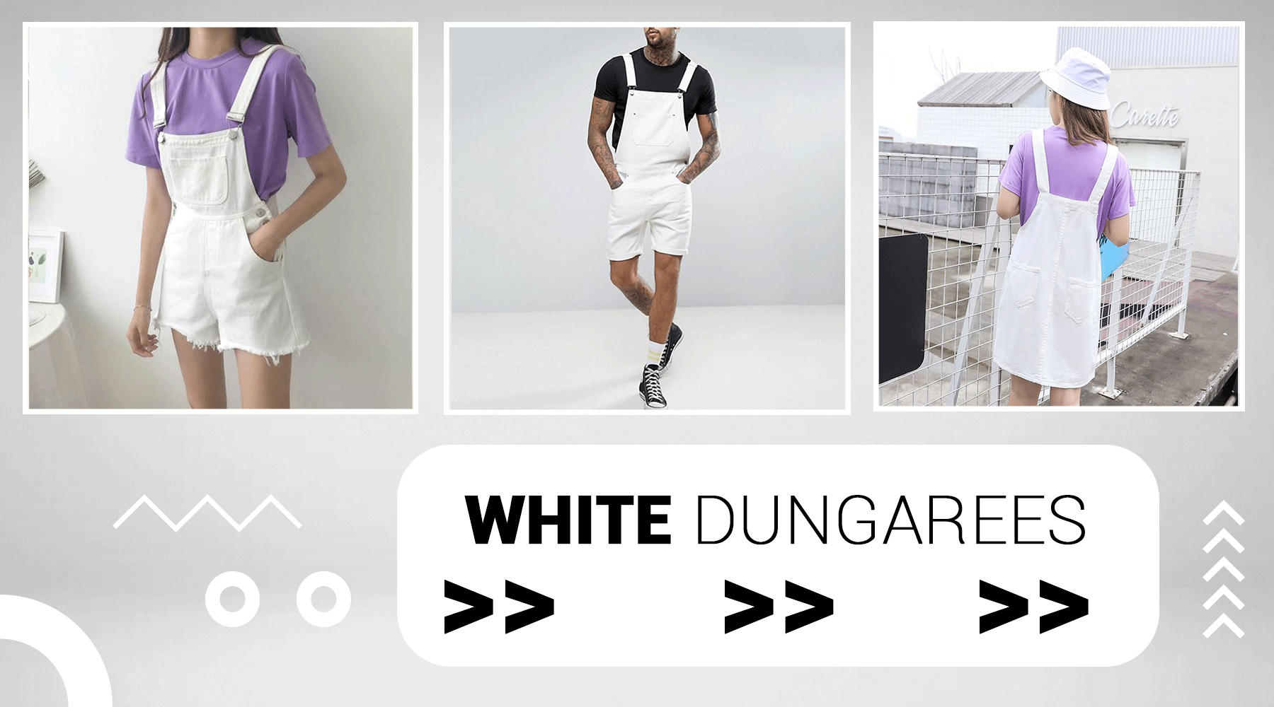 White Dungarees