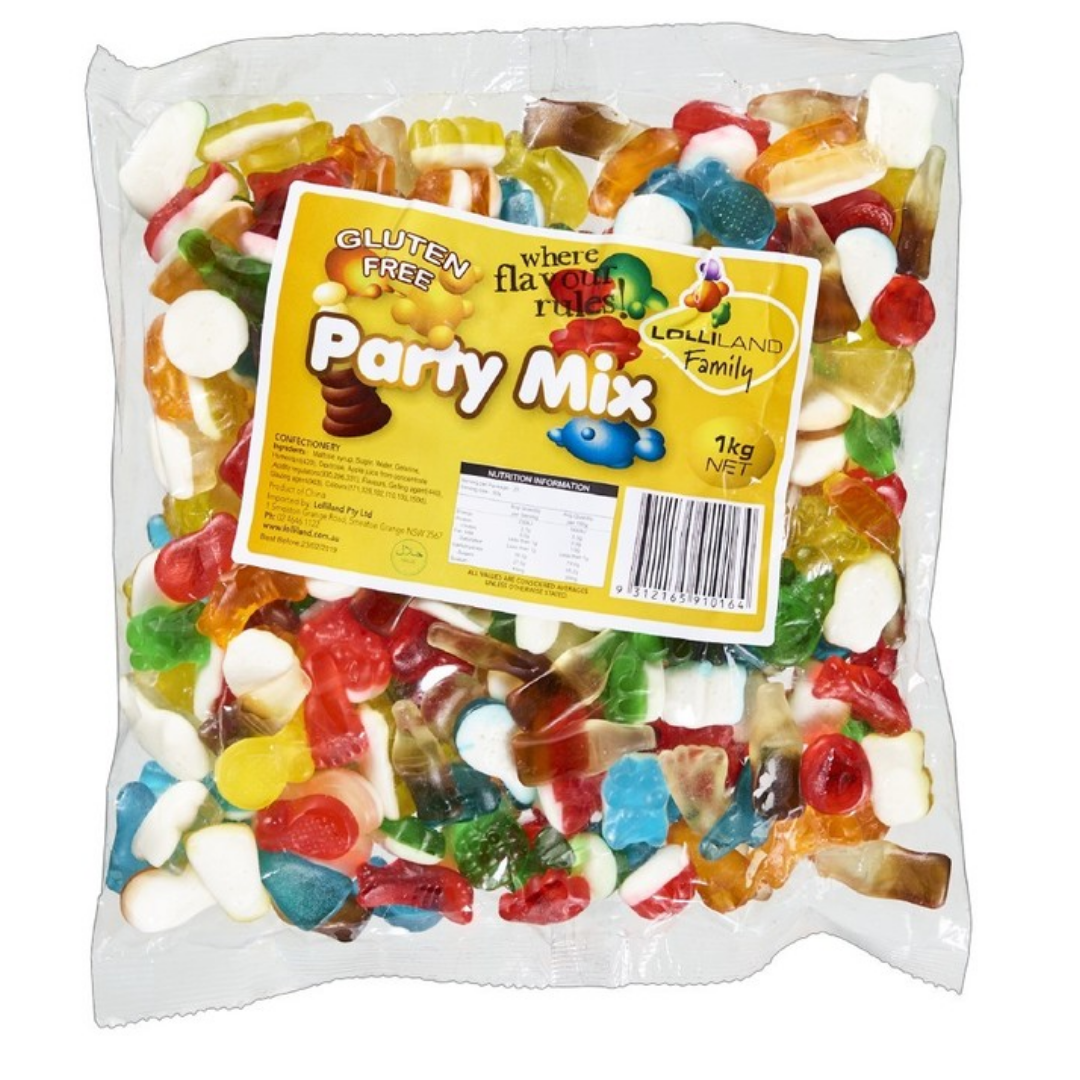 Lolliland Party Mix 1kg – DYG Sweets Supplies