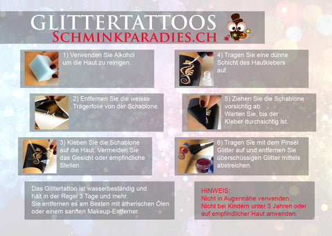 Glittertattoo Anleitung Deinparadies.ch