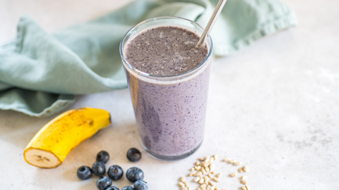 Bold blueberry smoothie finished 