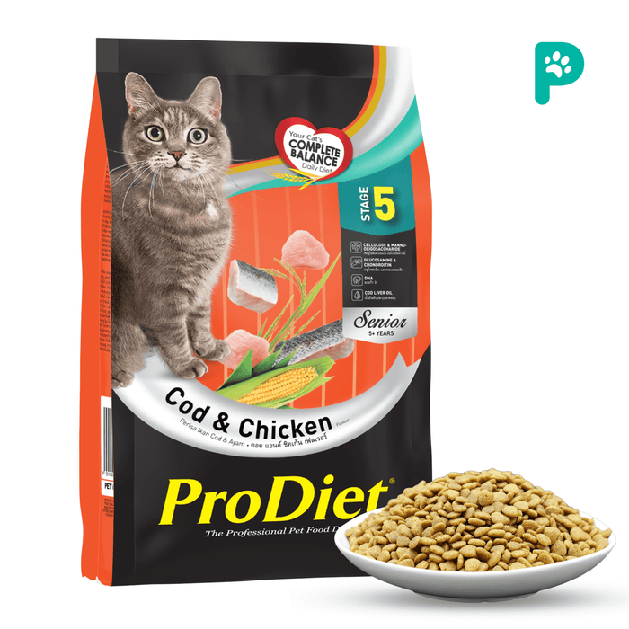 ProDiet 1.25KG Cod Chicken Dry Senior Cat Food