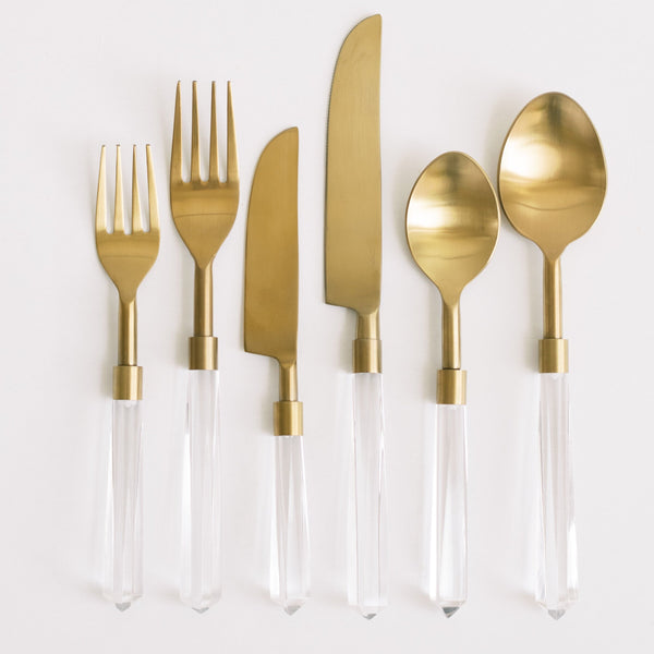 TORTOISE + GOLD CUTLERY 6 PIECE SET – Ablige HOME