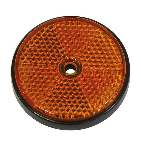 Refleks rund 70mm orange 2 stk