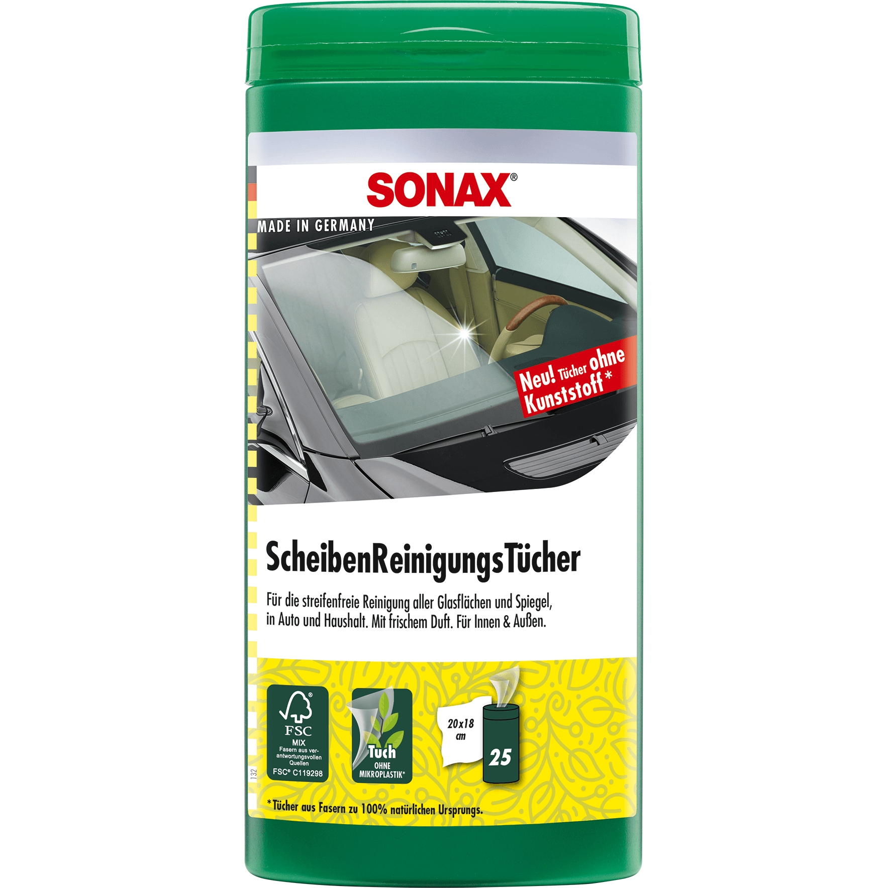 Billede af SONAX Glasrens Wipes 25 stk.