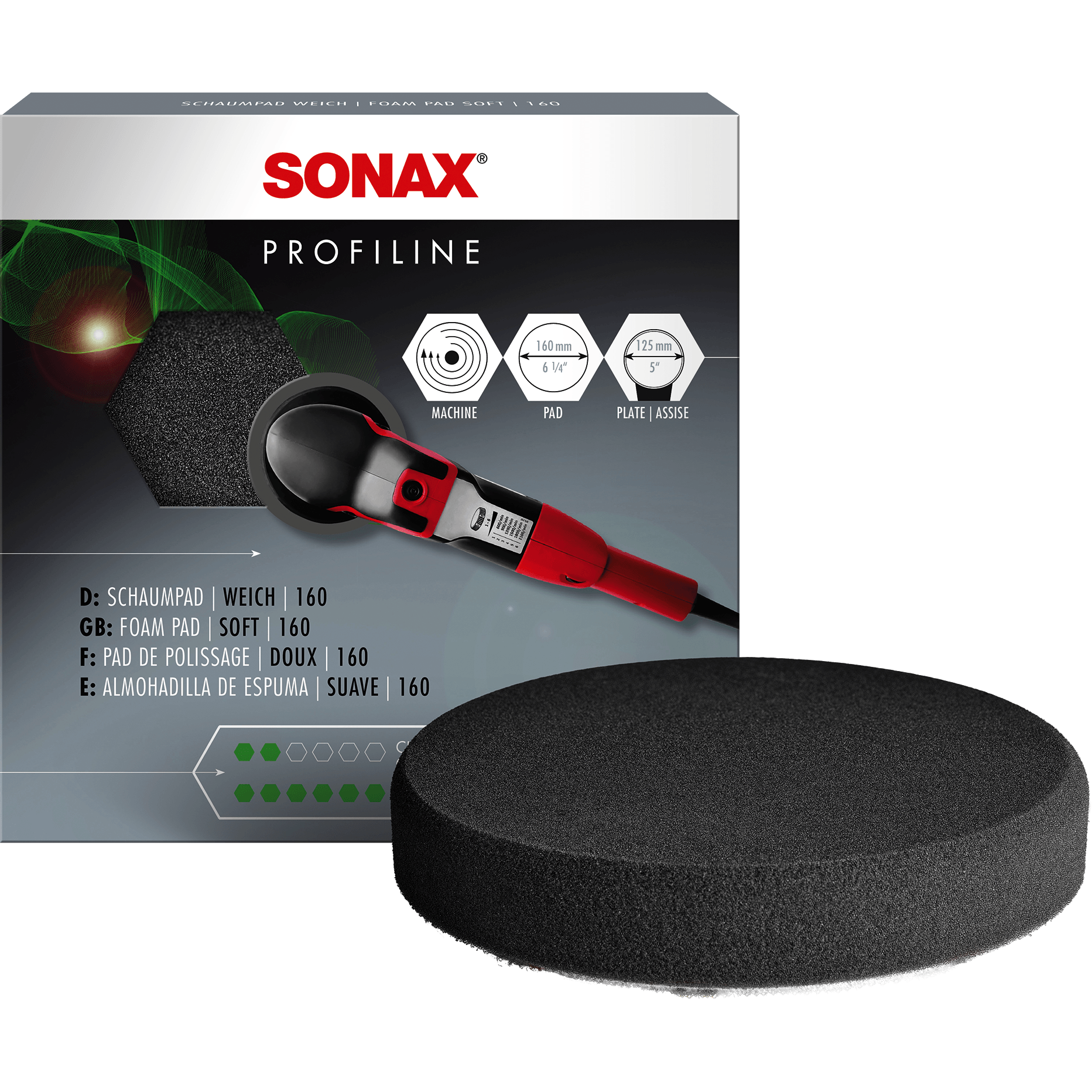 SONAX Polerskive Sort Ø155mm Fin - 155mm