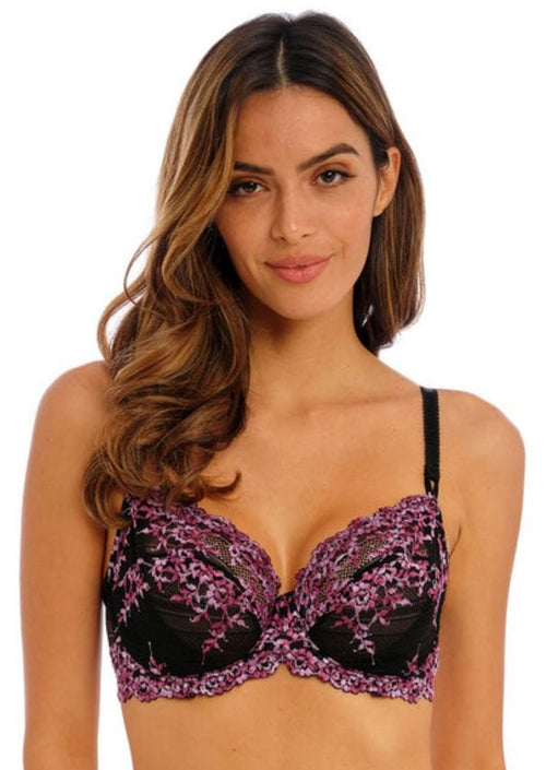 Wacoal Women's Embrace Lace Plunge Contour Bra, Black, 32C