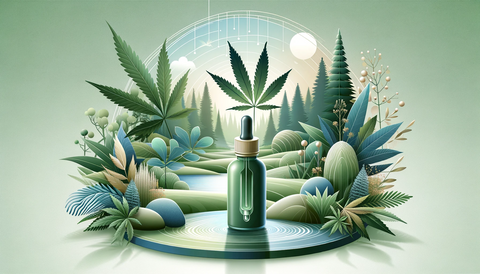 CBD naturale rappresentazione del olio di semi di canapa e estratto di CBD dolomiticannabis