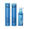 image of amika hydro rush intense moisture shampoo and conditioner 275 ml / 9.2 fl oz bottles and dream routine overnight hydration treatment. 