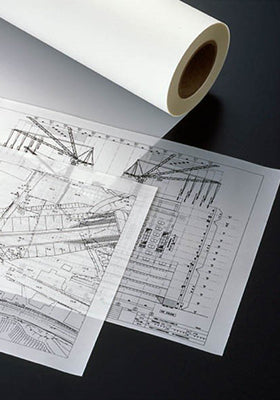 Mylar film paper SIZE • 24 inches x 20 meters 100microns (.004 mm) • BRAND:  NOVAJET • 2inches core