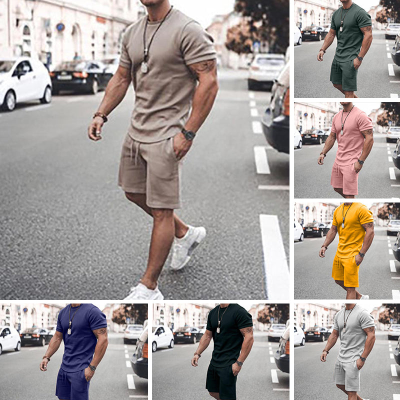 2021 Men's Summer 2pcs Short Sport Tracksuits(7 Colors for the 7 Days of Your Week!)