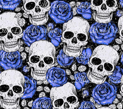 Glitter Floral Skulls