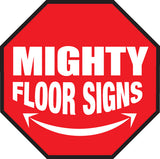 custom square floor sign