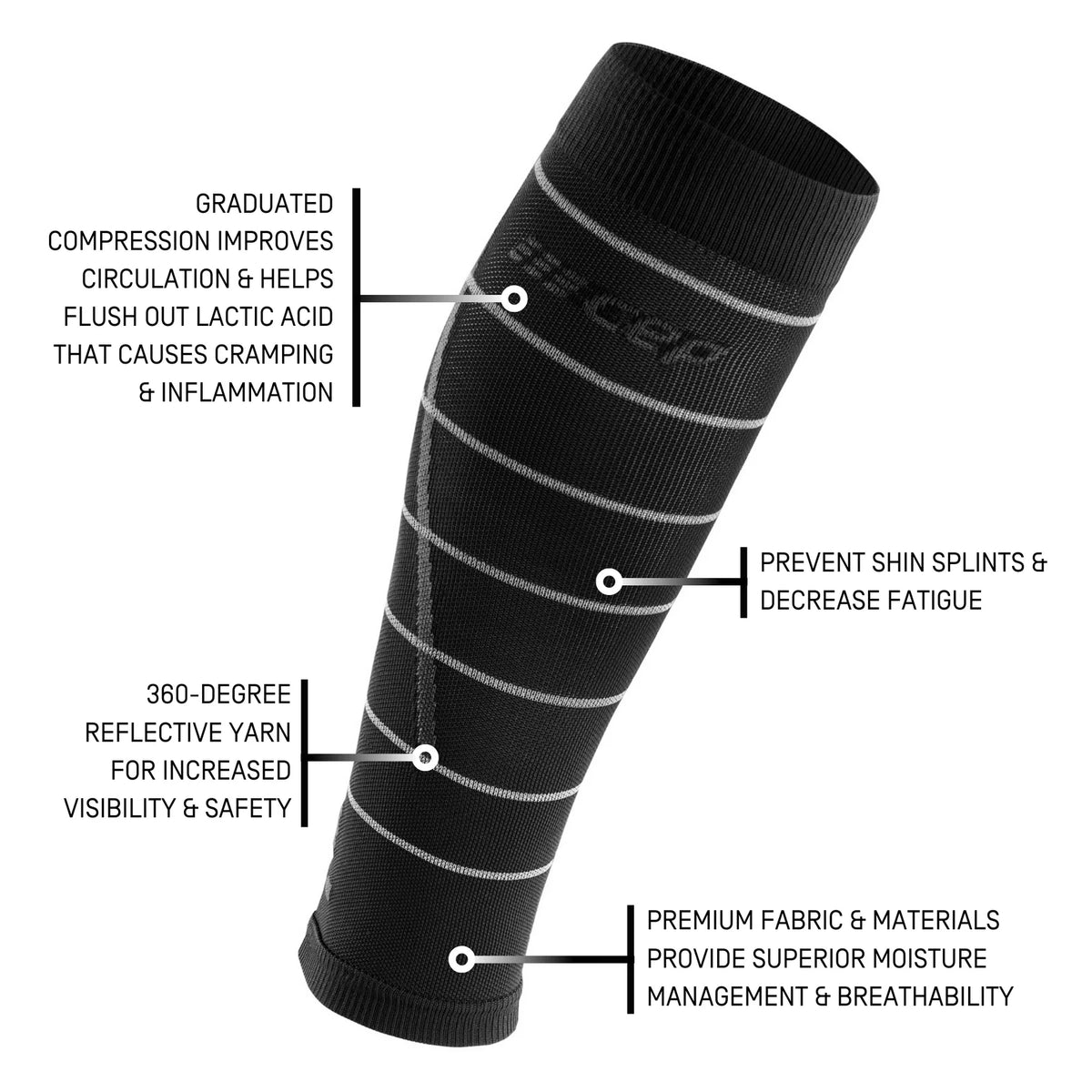 High compression socks CEP Compression Reflective - Socks - Men's