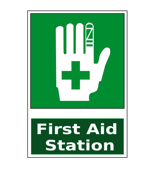 First Aid Station Sign (Green#2) - 1 Sign | Shop Mighty Line Safety ...