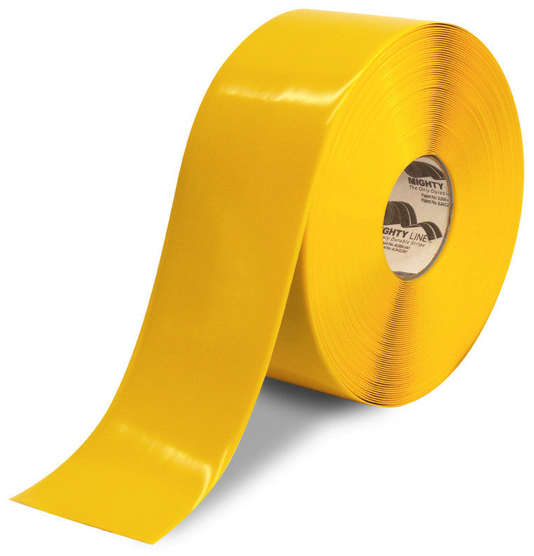 4 Inch Yellow 5S Freezer Floor Tape - Mighty Line - 100 Foot Roll ...