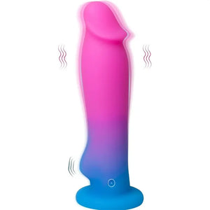 Ombre Ecstasy Vibrating Suction Dildo - INYAROSE.NET