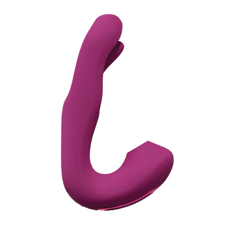 Purple Pulse Dual-Action Wearable G-Spot Sucking & Tapping Vibrator