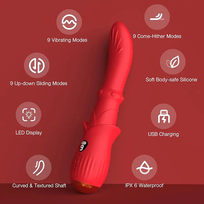 G Spot Vibrator with LED – 9 Modes for Clit & Anal Play