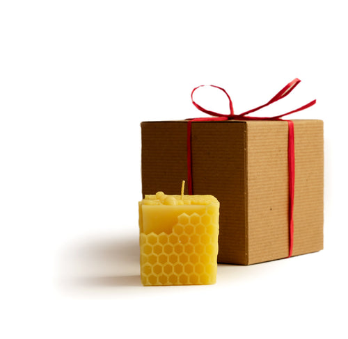 Honeycomb Bee Cube Candle