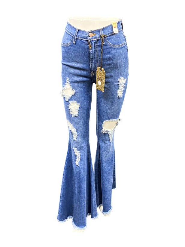 distressed bell bottom jeans boutique