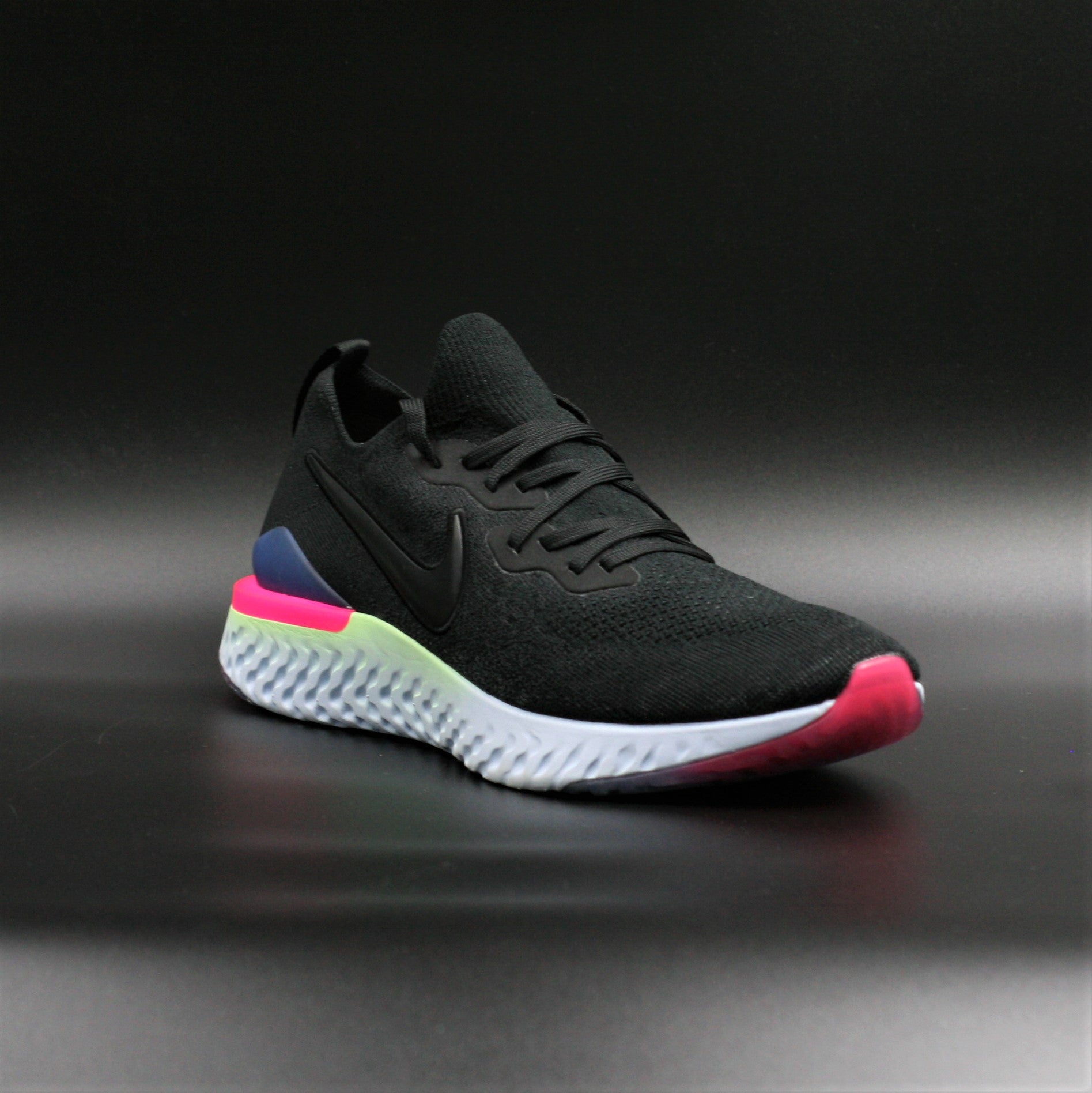 Gracias Credo codicioso Nike Epic React Flyknit 2 Black Multicolor Zapatillas Hombre/Mujer Run –  Zapateria Las 3 BBB