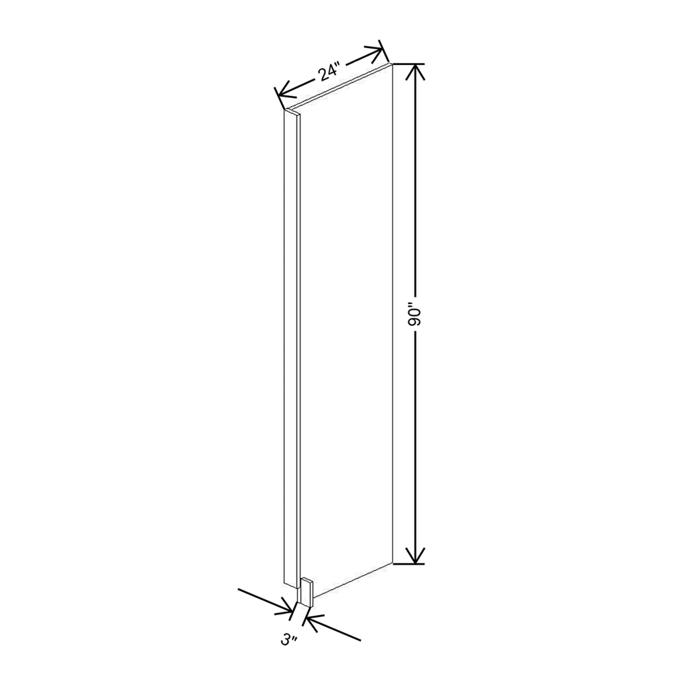 CNC Classic Broadway Coastal 3" W X 90" H Refrigerator & Dishwasher End Panel